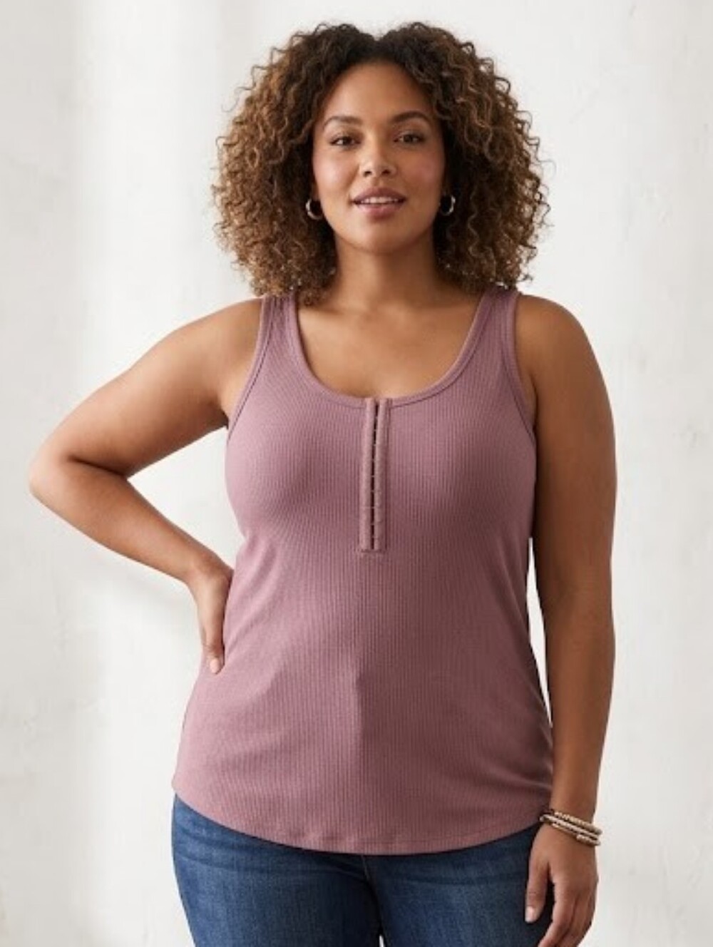 Torrid Super Soft Rib Hook & Eye Tank Top Size L